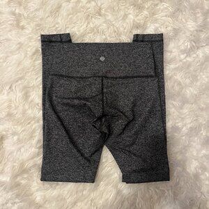 Lululemon Wunder Under High Rise Gray Elastic Waist Leggings Size 6 25"